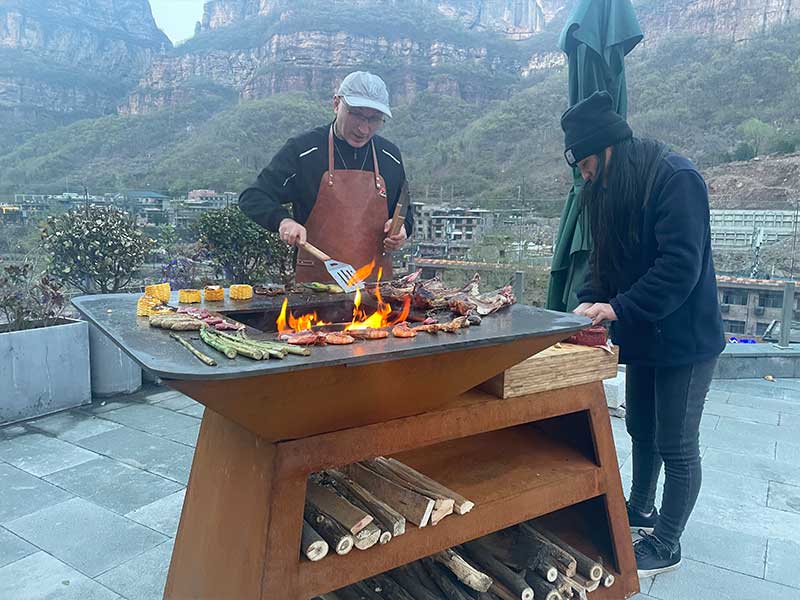 Corten Steel BBQ Grill Inspiration